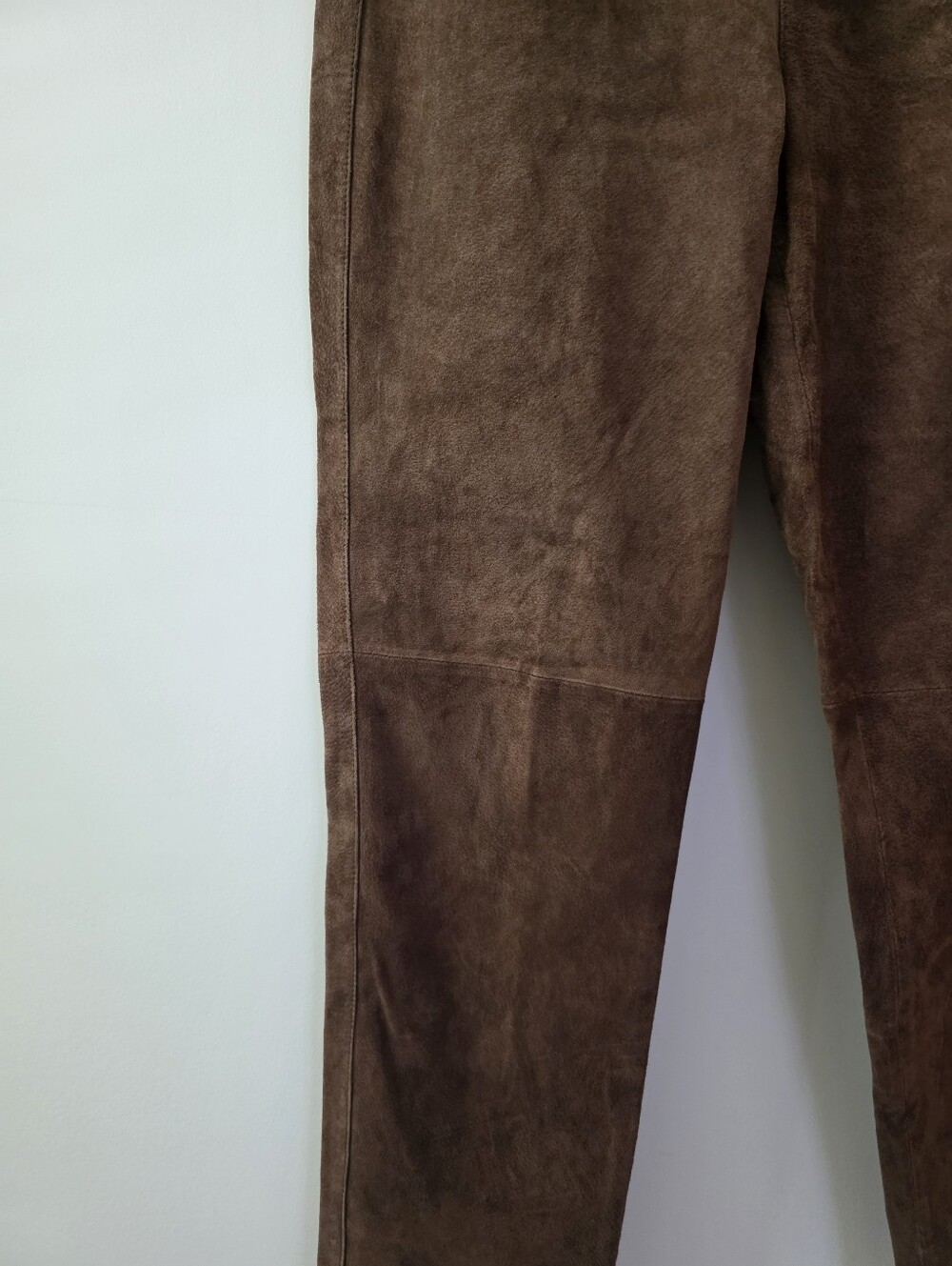 Vintage Suede Leather Staight Leg Pants 90s Western Chic Womns 12 Sonoma Jean Co - Picture 2 of 8